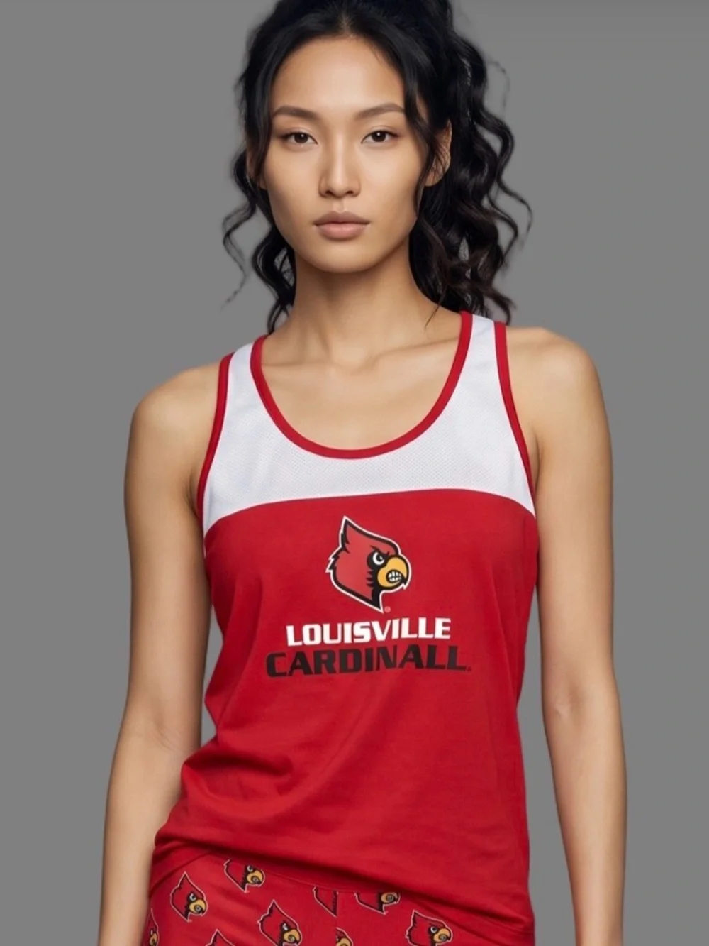 SIDELINE APPAREL Red Black Graphic tank an shorts Louisville Cardinal Sleepwear